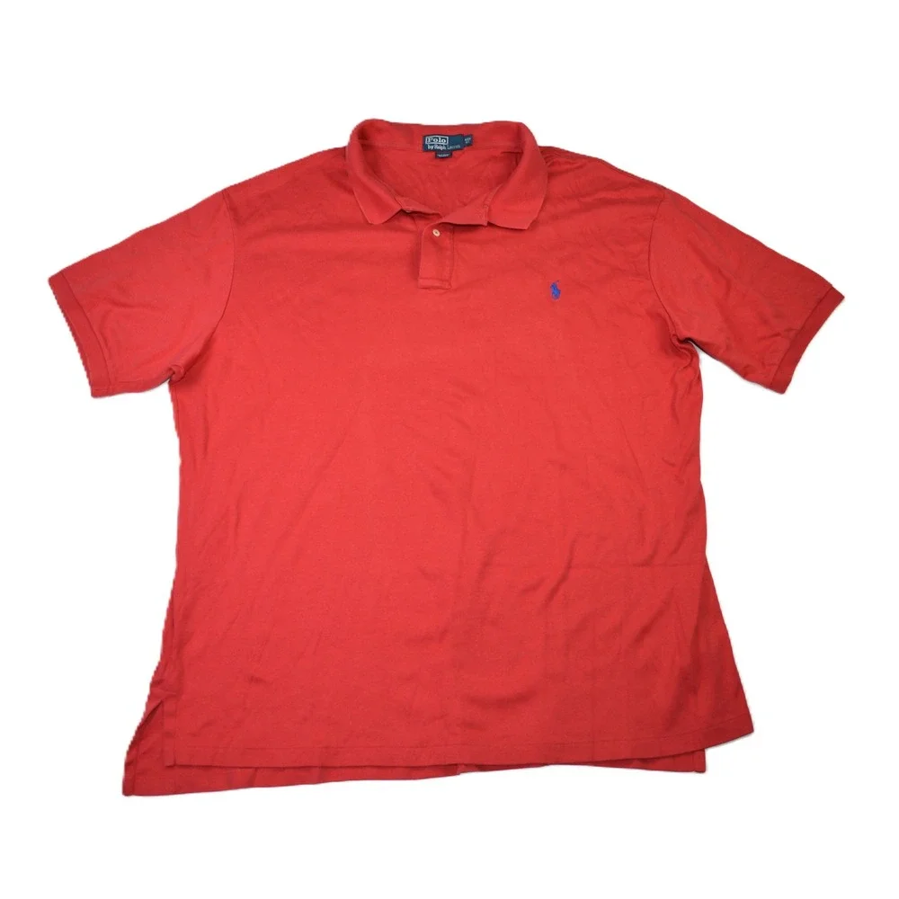 Polo Ralph Lauren Mens 4XB  Short Sleeve Pique Polo Shirt Pony Logo Big Stretch